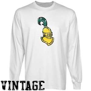  Clarkson Golden Knights White Distressed Logo Vintage Long 