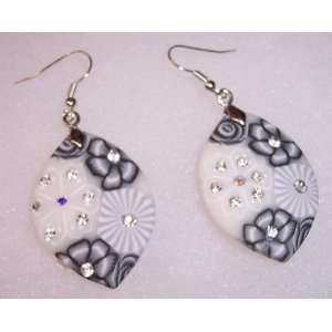  Polymer Fimo Clay Earrings With Rhinestones Everything 