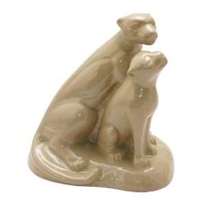   Haeger Potteries Cheetah and Cub Ceramic Sculpture