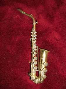 Mini 6 inch brass saxophone with amazing detail great gift idea 