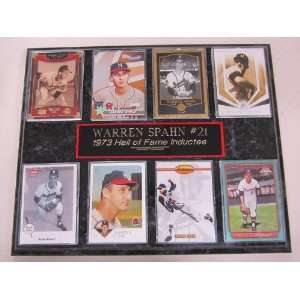 Milwaukee Braves Warren Spahn 8 Card Plaque  Sports 