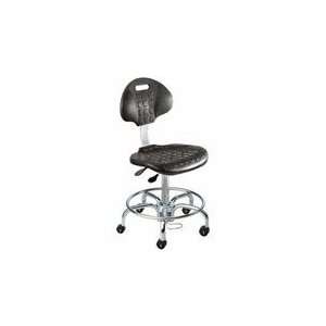   Black ESD Safe Cleanroom 1000 Chair with Chrome Base