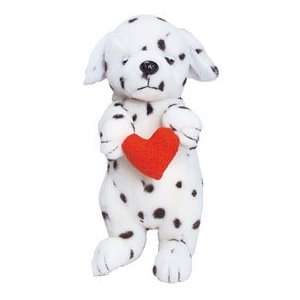  10 Inch Sleepy Eyed Freckles Dalmatian Dog w/ Heart Plush 