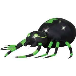 Green Spider with Turning Head Inflatable Yard Prop 