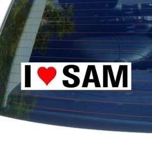  I Love Heart SAM   Window Bumper Sticker Automotive