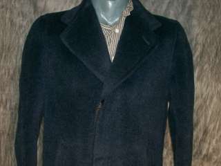 vtg 30s SINCERITY CLOTHES MANGORA WOOL TOPCOAT OVERCOAT COAT, M 