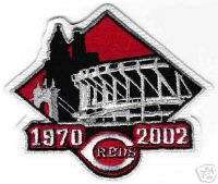 2002 CINCINNATI REDS CINERGY FIELD CLOSING MLB PATCH  