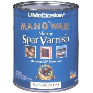   Brand 1 Quart Semi Gloss Man O War Marine Spar Varnish Low VOC 80 653