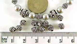 15 Bali Sterling Silver Spacers Oxidized Beads 5mm S38  