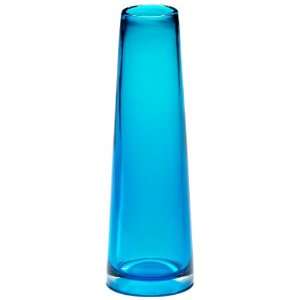  Vibrant Cobalt Blue Glass Cone Shaped Vase