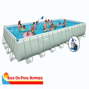 Intex 12x24x52 Ultra Frame Rectangular Above Ground Swimming Pool 