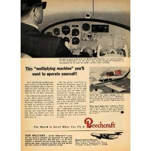   Musketeer Pilot Cockpit Aviation   Original Print Ad