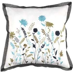 Surya Wildflowers 18 Square Accent Pillow 