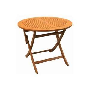   Round Folding Table With Curved Legs 