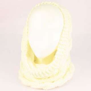 Pullover Headscarf Chunky Knit Circle Loop Eternity Neckwarmer Scarf 
