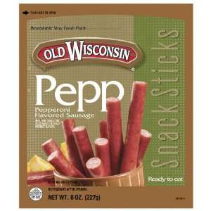 Old Wisconsin Snack Sticks, Pepperoni, 8 Ounce  Grocery 