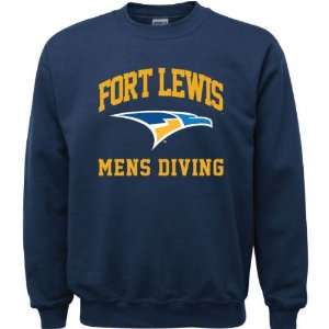  Fort Lewis College Skyhawks Navy Youth Mens Diving Arch 