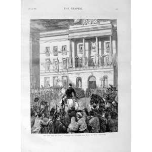  1875 KING SPAIN ALPHONSO HOTEL DE VILLE BARCELONA