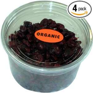 Hickory Harvest Organic Dried Cranberries, 8.5 Ounce Tubs (Pack of 4 