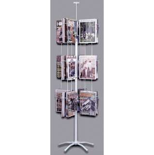   New White   24 Pocket Floor Spinner Magazine / Literature Display Rack
