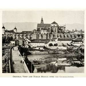  1907 Print Cordoba Andalusia Spain Roman Bridge 