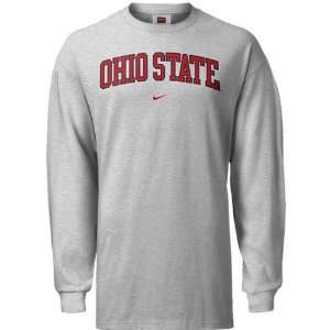 Nike Ohio State Buckeyes Ash College Classic Long Sleeve T shirt 