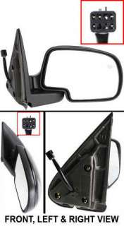 Black New Mirror Power Heated Right Hand Chevy Full Size Pickup Truck 