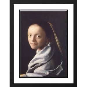  Vermeer, Johannes 19x24 Framed and Double Matted Study of 