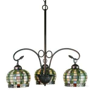  Jeweled Basket Tiffany Stained Glass Chandelier Lighting 