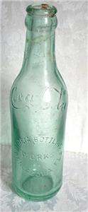 1905 1916 Rare Coca  Cola Hygeia Bottling Works, Green Glass Embossed 