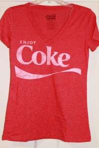 COCA COLA Enjoy Coke Red Vintage Style Tee T Shirt  