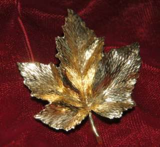 Tiffany & Co. Gold Maple Leaf Pin Brooch  