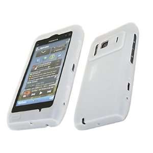   WHITE Soft SILICONE Case Cover Pouch Skin for Nokia N8 Electronics