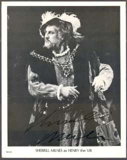 Real Photo Sherril Milnes USA Opera Baritone As Henry The VIII With 