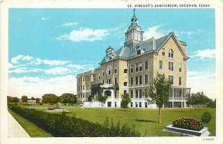 TX SHERMAN ST. VINCENTS SANITARIUM EARLY R11991  