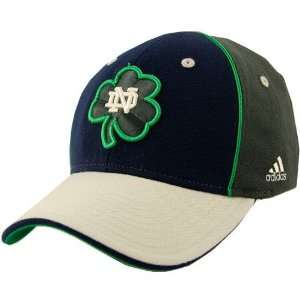 adidas Notre Dame Fighting Irish Navy Blue Structured Stretch Fit Hat