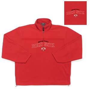 Boston Red Sox MLB Youth Fleece Pullover Sweatshirt (Dark Red) (Large 