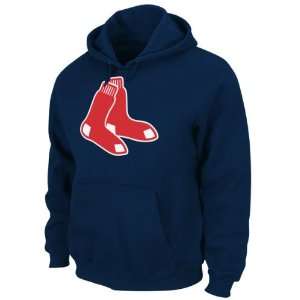  Boston Red Sox Navy Suedetek Patch Hooded Pullover Sweatshirt 