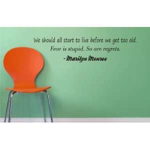   Stupid. So Are Regrets   Marilyn Monroe Quote Art Graphic Family Quote