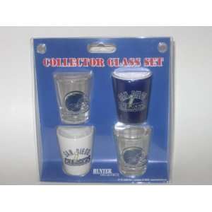   SAN DIEGO CHARGERS 4 Piece Collector SHOT GLASS SET