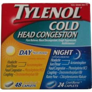  Tylenol Cold Head Congestion, 48 Day 24 Night Caplets 