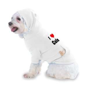  I Love/Heart Cole Hooded T Shirt for Dog or Cat LARGE 