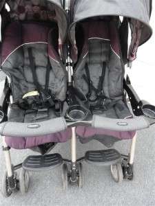 Combi Twin Savvy LX   Side by Side Double Stroller * Silver/Plum 
