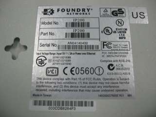 Foundry Networks IP200 Iron Point 200 WiFi Access Point  