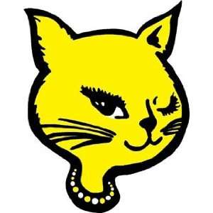  Yellow Cool Cats Head Magnet Automotive