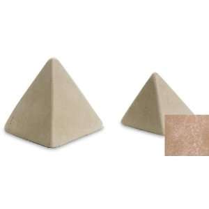   Logs Decorative Geo Shapes Terracotta 4 sided Pyramid Set   Set Of 4