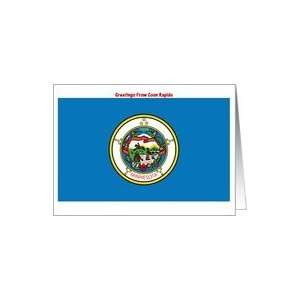 Minnesota   City of Coon Rapids   Flag   Souvenir Card 