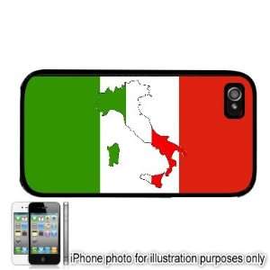   Italian Shape Flag Apple iPhone 4 4S Case Cover Black 