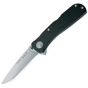 SOG Specialty Knives Twitch II, Plain Edge, Black Aluminum Handle 