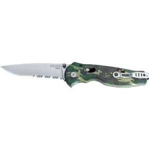  SOG Flash II 3.5 Assisted Satin Combo Blade, Camouflage 